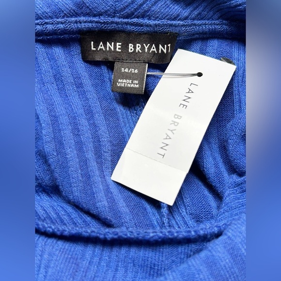 Lane Bryant Cowl-Neck Fit & Flare Knit Dress Blue Size 14/16 1X NWT - Picture 6 of 10